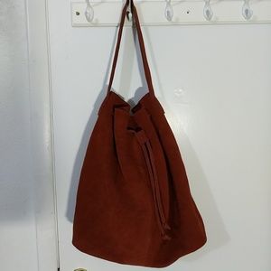 Ecote real suede shoulder bag